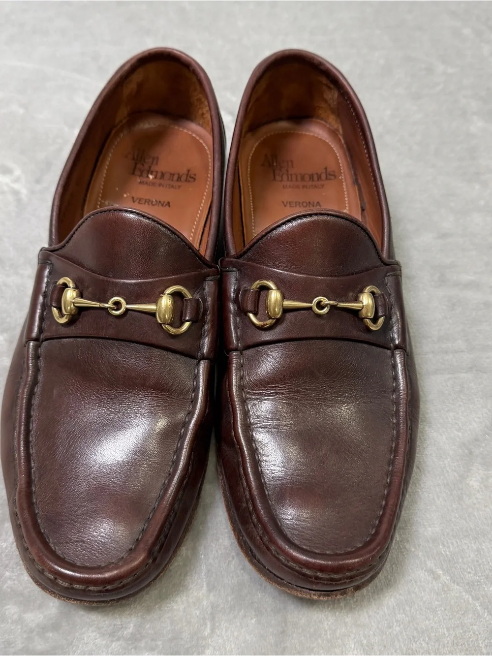 Allen Edmonds Verona Loafer Men's US 8 Made In Italy Brown Leather Office
